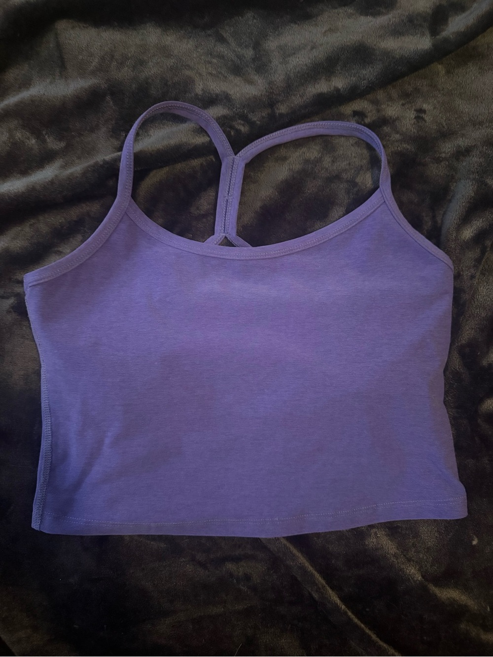 Purple Spacedye Slim Racerback Cropped Tank